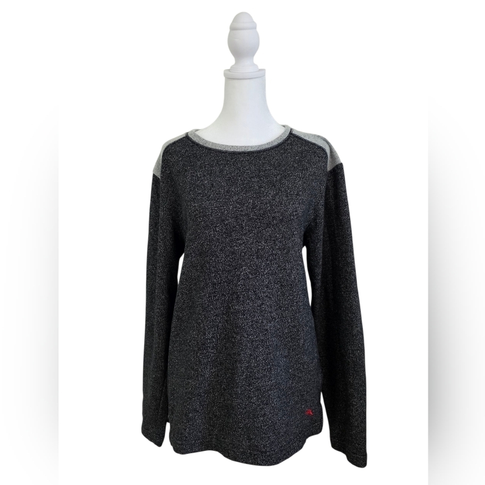 Tommy Bahama Sweater Men's Medium Gray Heathered Long Sleeve Cotton Blend